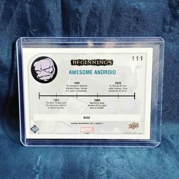 5/$20 Mint 2023 UD Awesome Android Marvel Beginnings Vol. 2 Series 2 Card 111!! - Picture 2 of 2